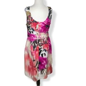 Tahari sleeveless floral dress.